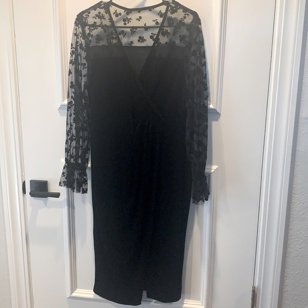 Black velvet dress